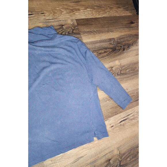 Vintage 80s Eddie Bauer Striped Cotton Turtleneck Shirt – Made in Singapore Sz L - Picture 6 of 15